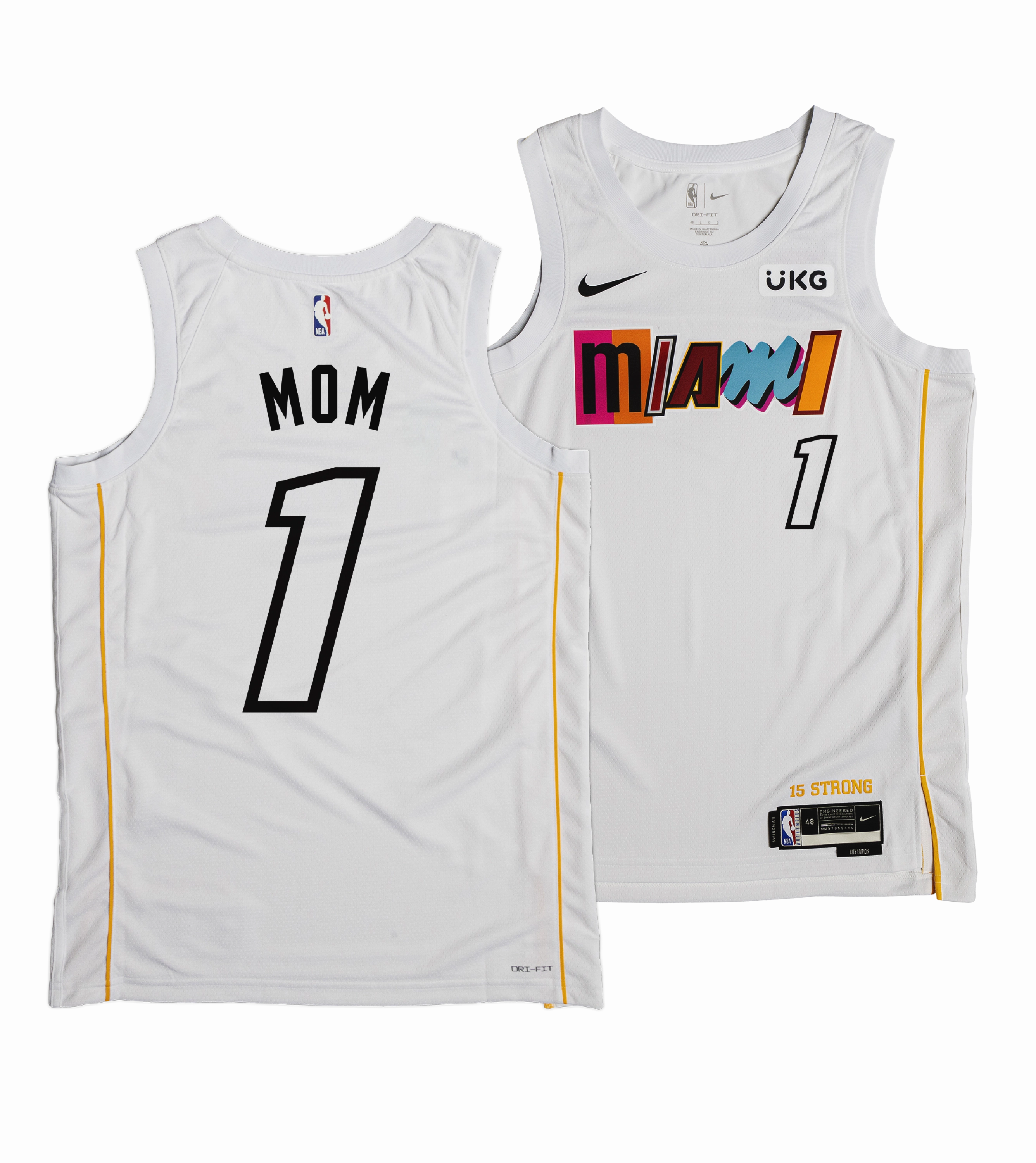 #1 Mom Nike Miami Mashup Vol. 2 Custom Swingman Jersey
