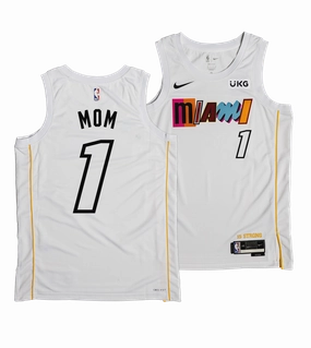 #1 Mom Nike Miami Mashup Vol. 2 Custom Swingman Jersey