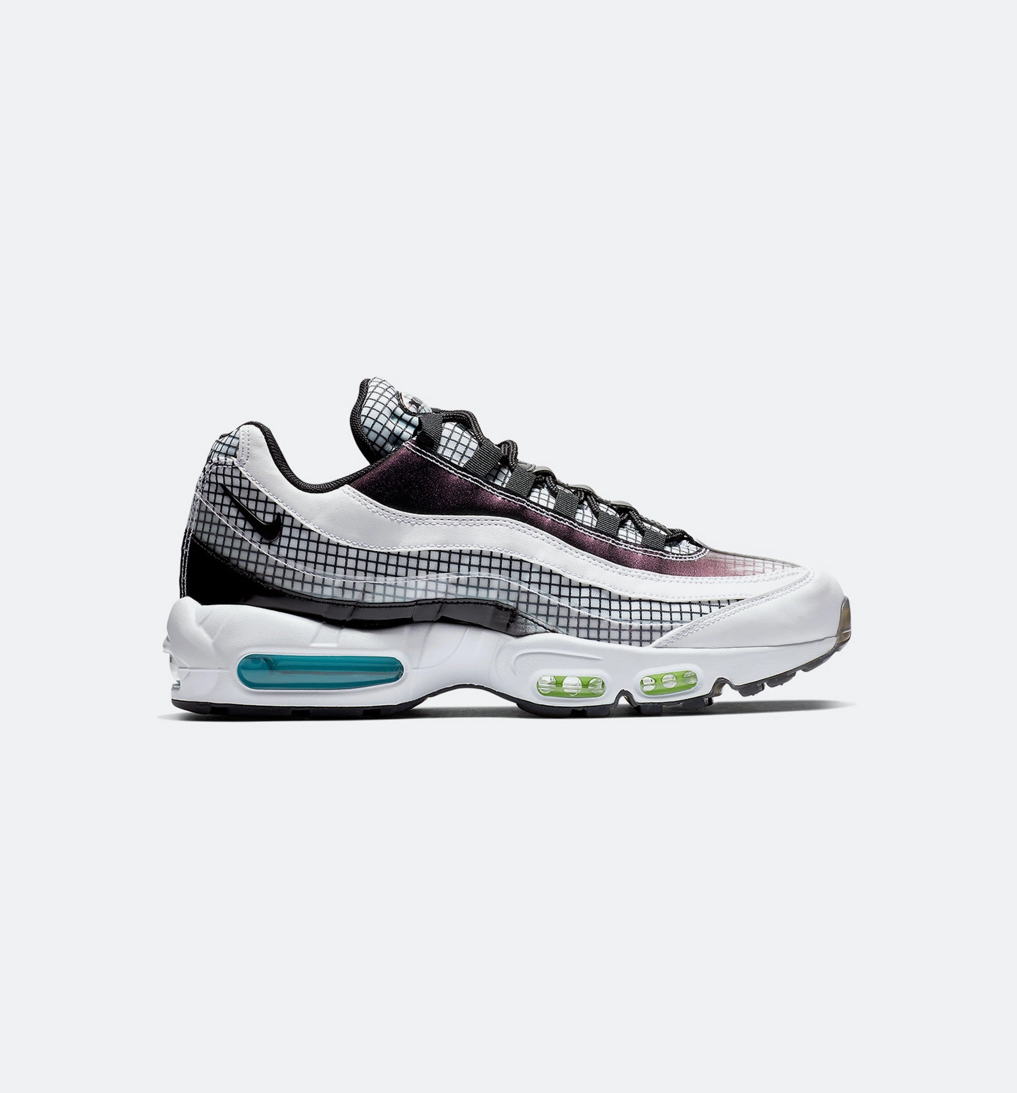Air Max 95 Grid Pack Mens Shoe - White/Black/Blue Glaze/Lime Blast