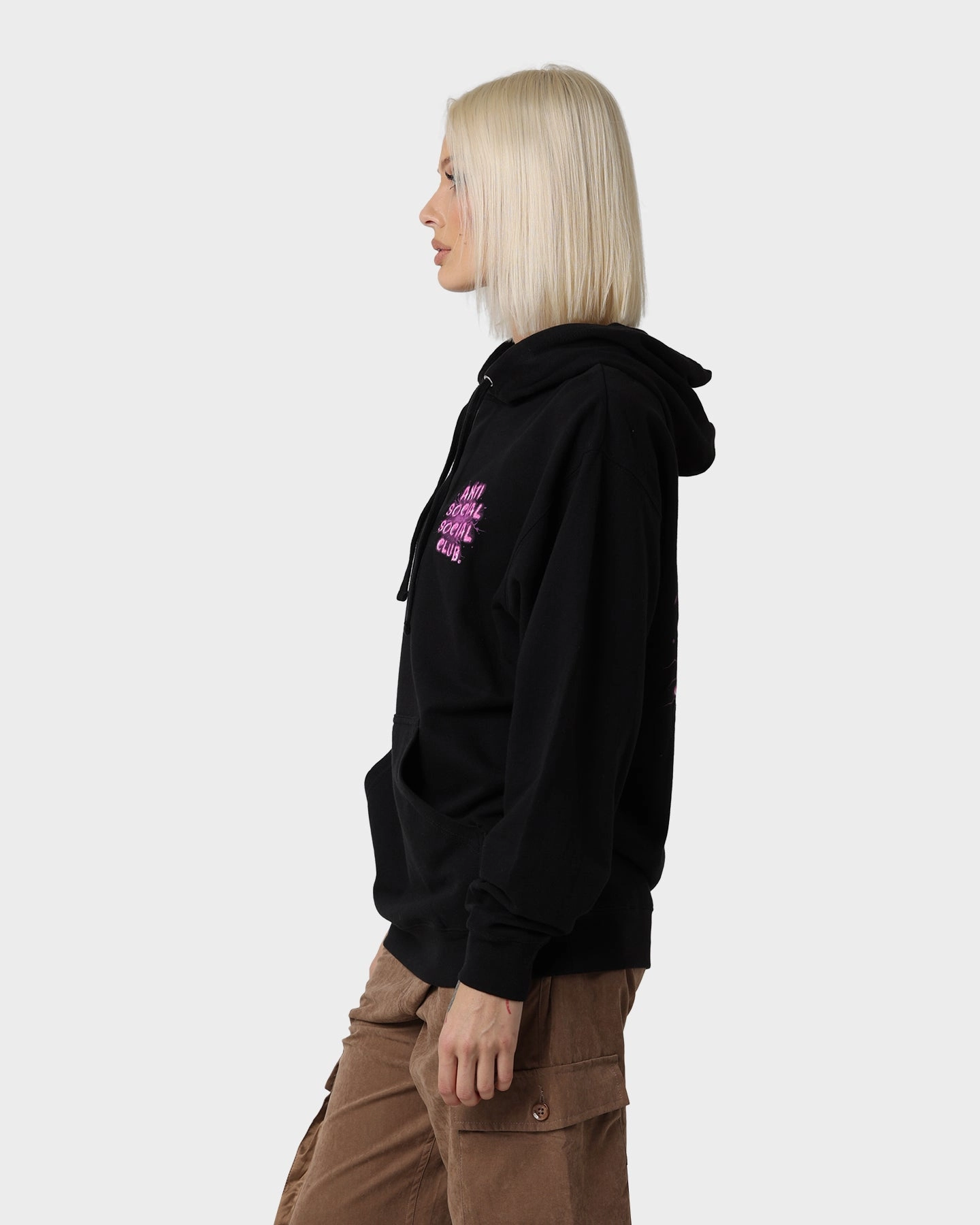 Anti Social Social Club I See Pink Hoodie Black