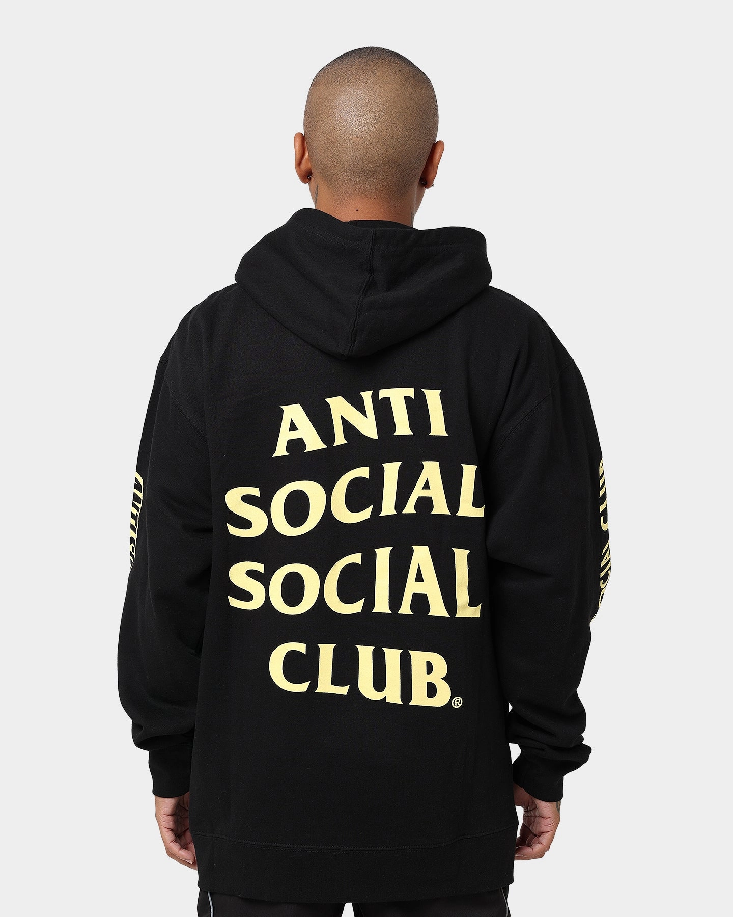 Anti Social Social Club Split Zip Hoodie Black