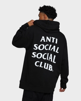 Anti Social Social Club Straight To Voicemail Hoodie Black