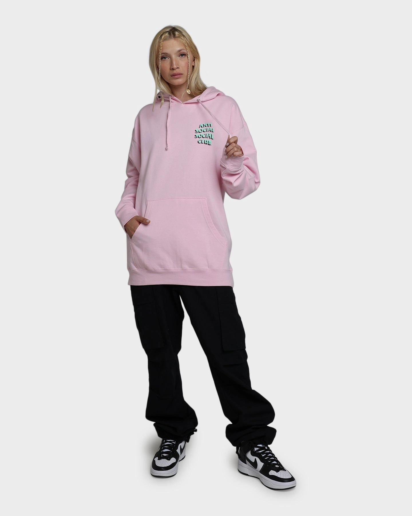 Anti Social Social Club Toned Down Hoodie Pink