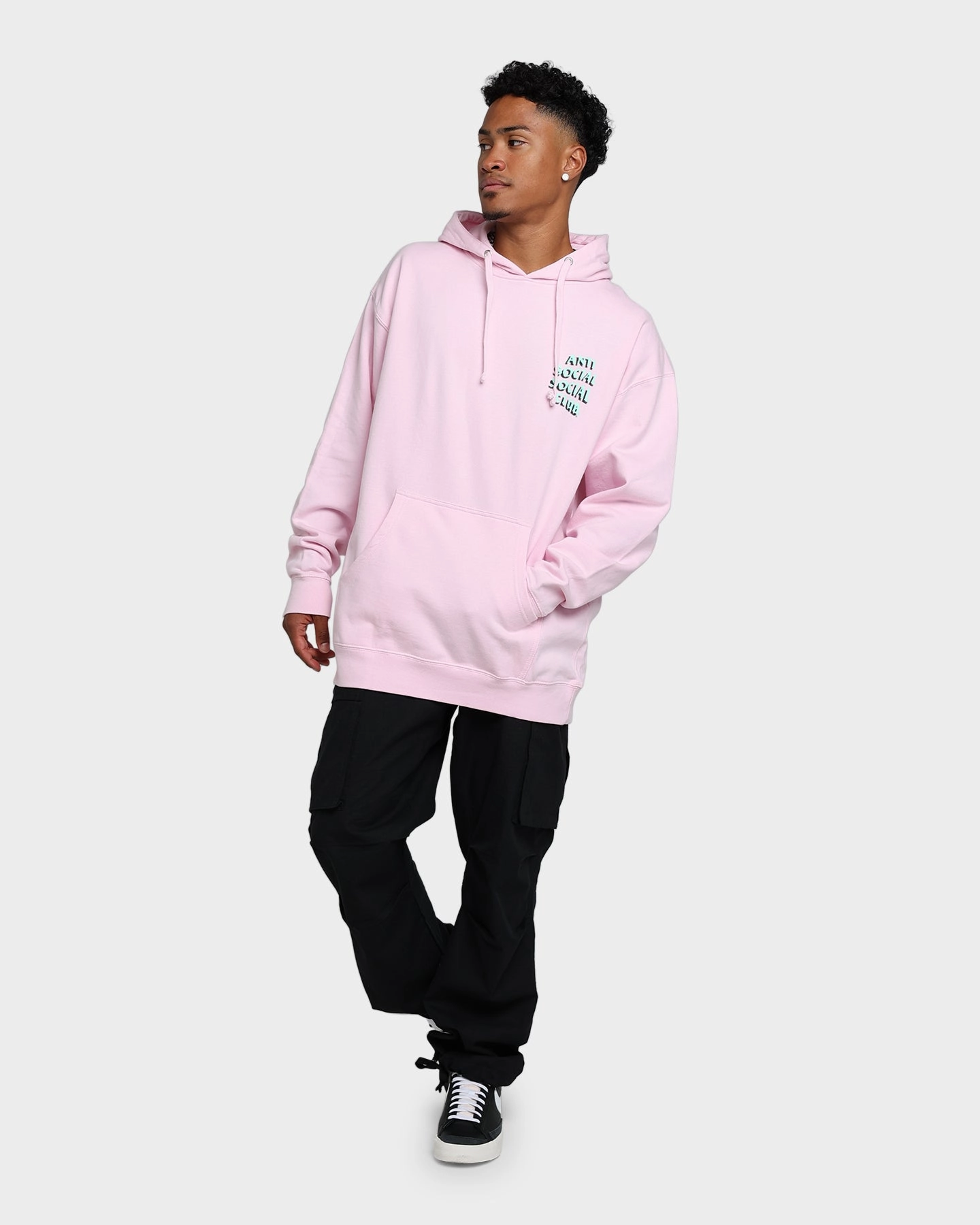 Anti Social Social Club Toned Down Hoodie Pink