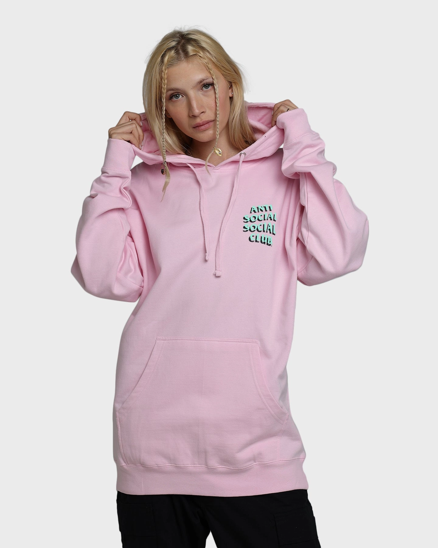 Anti Social Social Club Toned Down Hoodie Pink