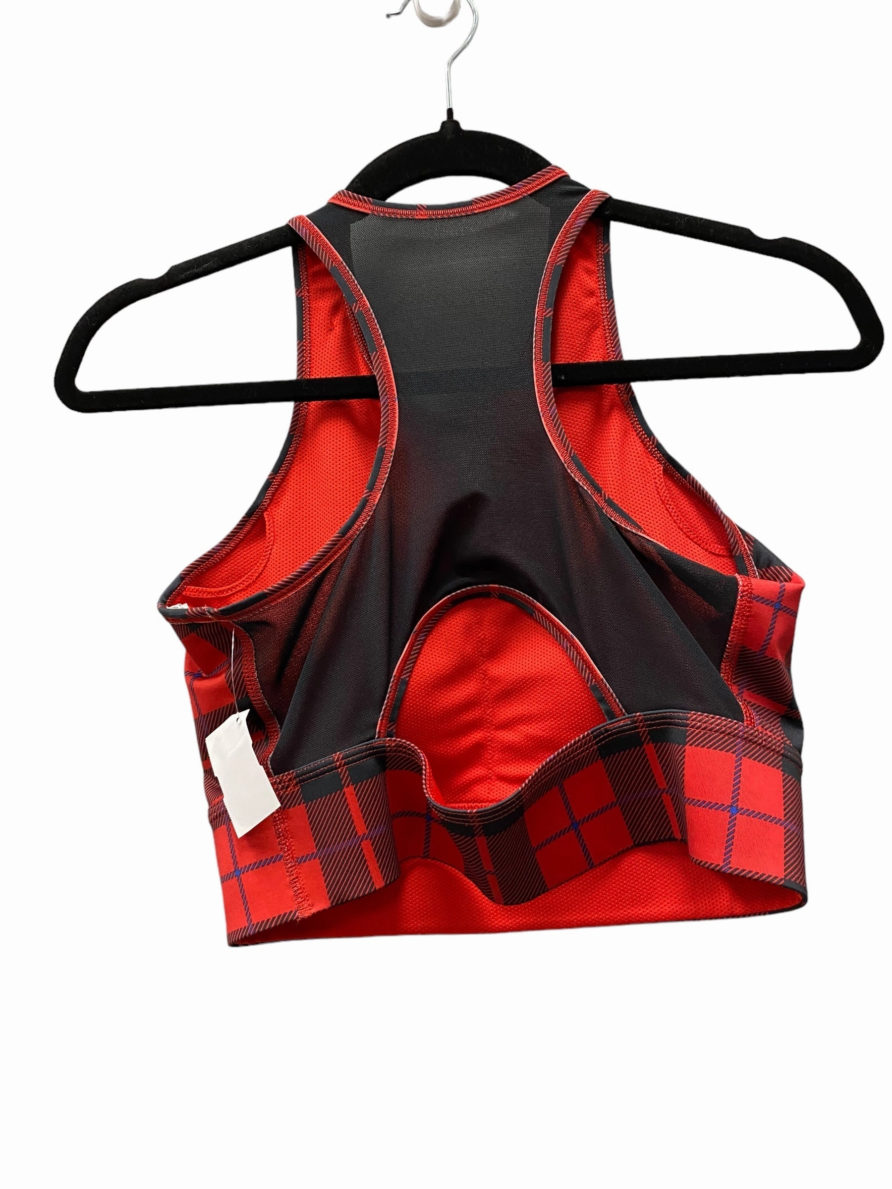 Athletic Bra By Nike In Plaid Pattern. Size: L