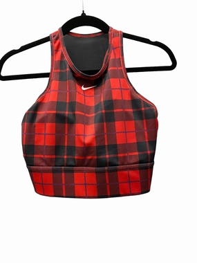 Athletic Bra By Nike In Plaid Pattern. Size: L
