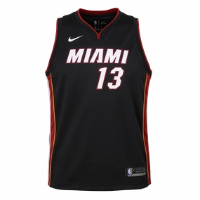 Bam Adebayo Nike Kids Icon Black Replica Jersey