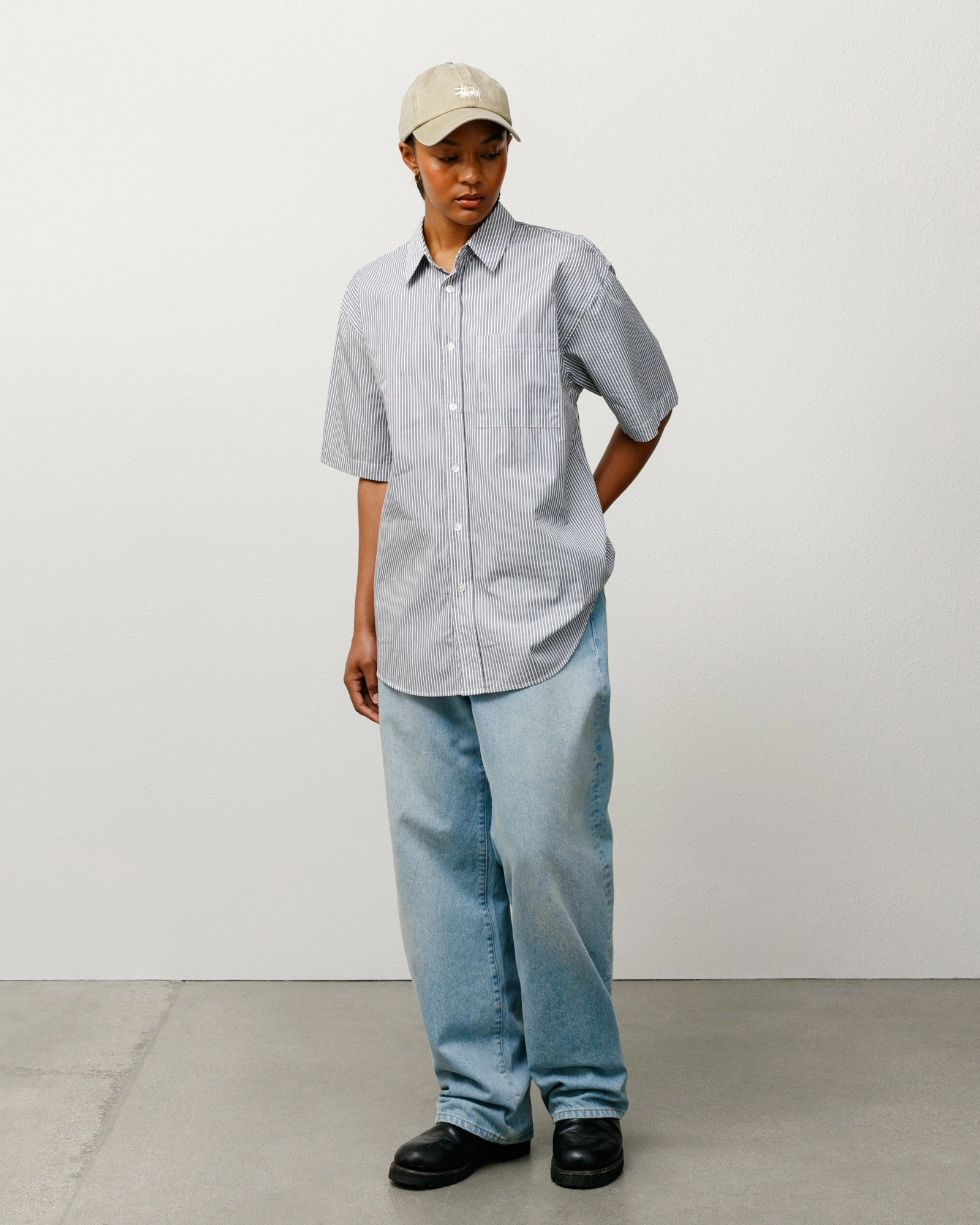 BOXY SS SHIRT 8 BALL STRIPE