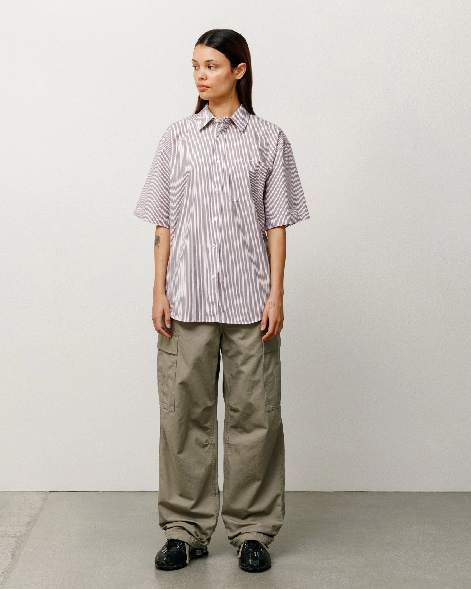 BOXY SS SHIRT 8 BALL STRIPE