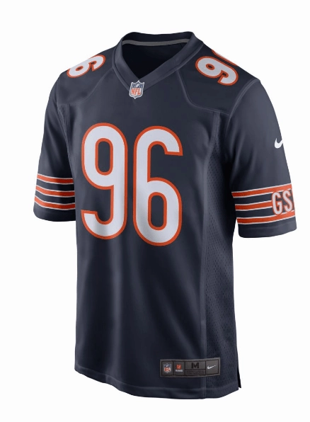 Chicago Bears Akiem Hicks Mens Nike Navy Replica Game Jersey