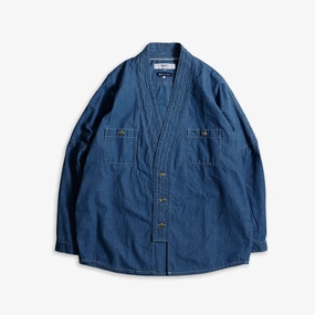 FDMTL | DENIM HAORI SHIRT 2YR WASH  { INDIGO
