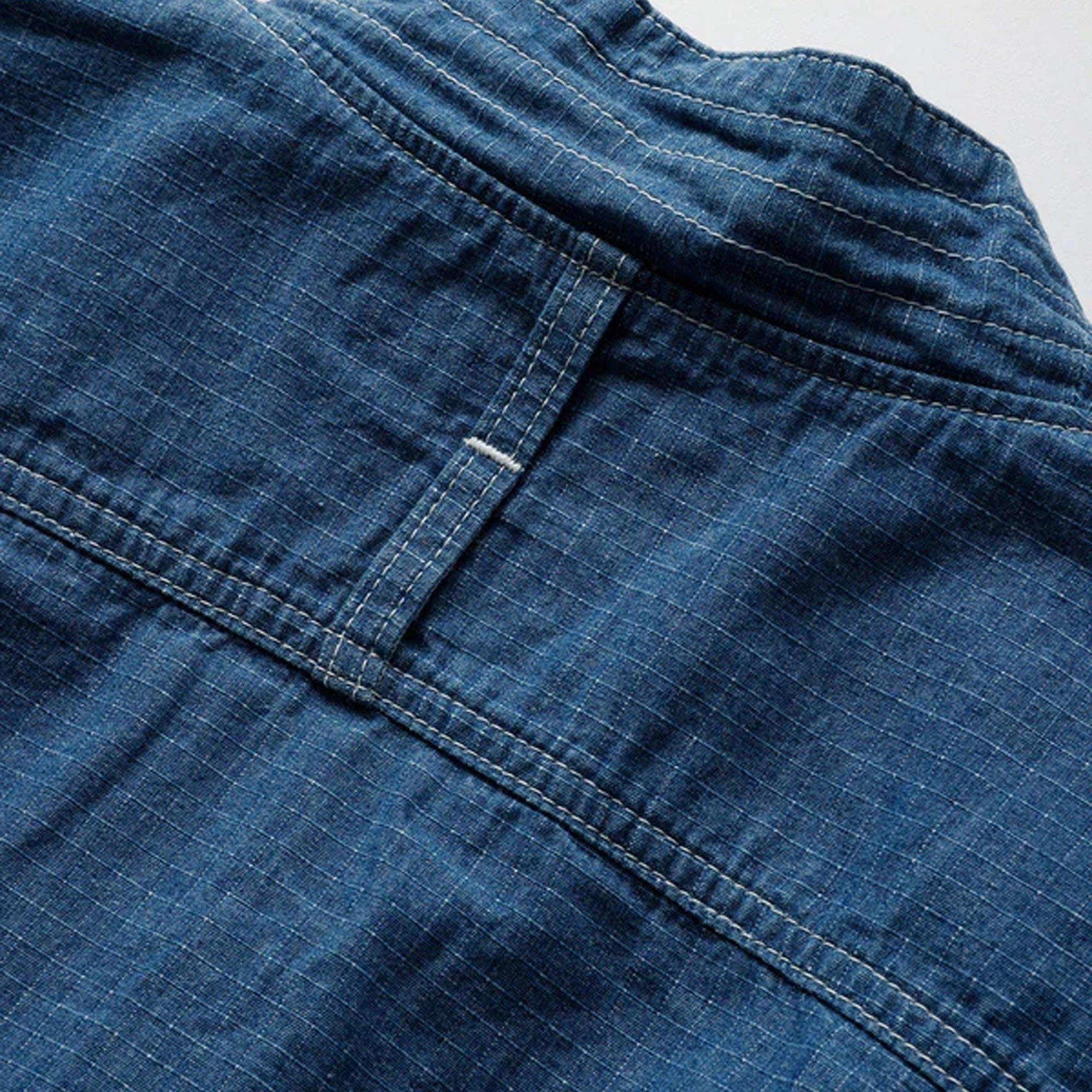 FDMTL | DENIM HAORI SHIRT 2YR WASH  { INDIGO