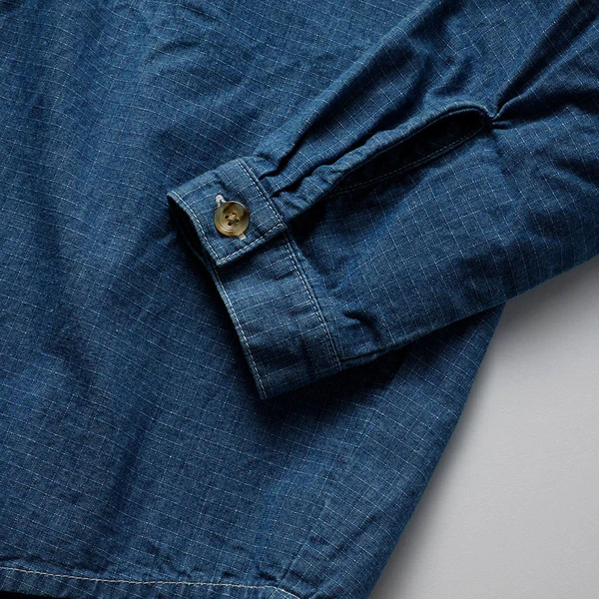 FDMTL | DENIM HAORI SHIRT 2YR WASH  { INDIGO