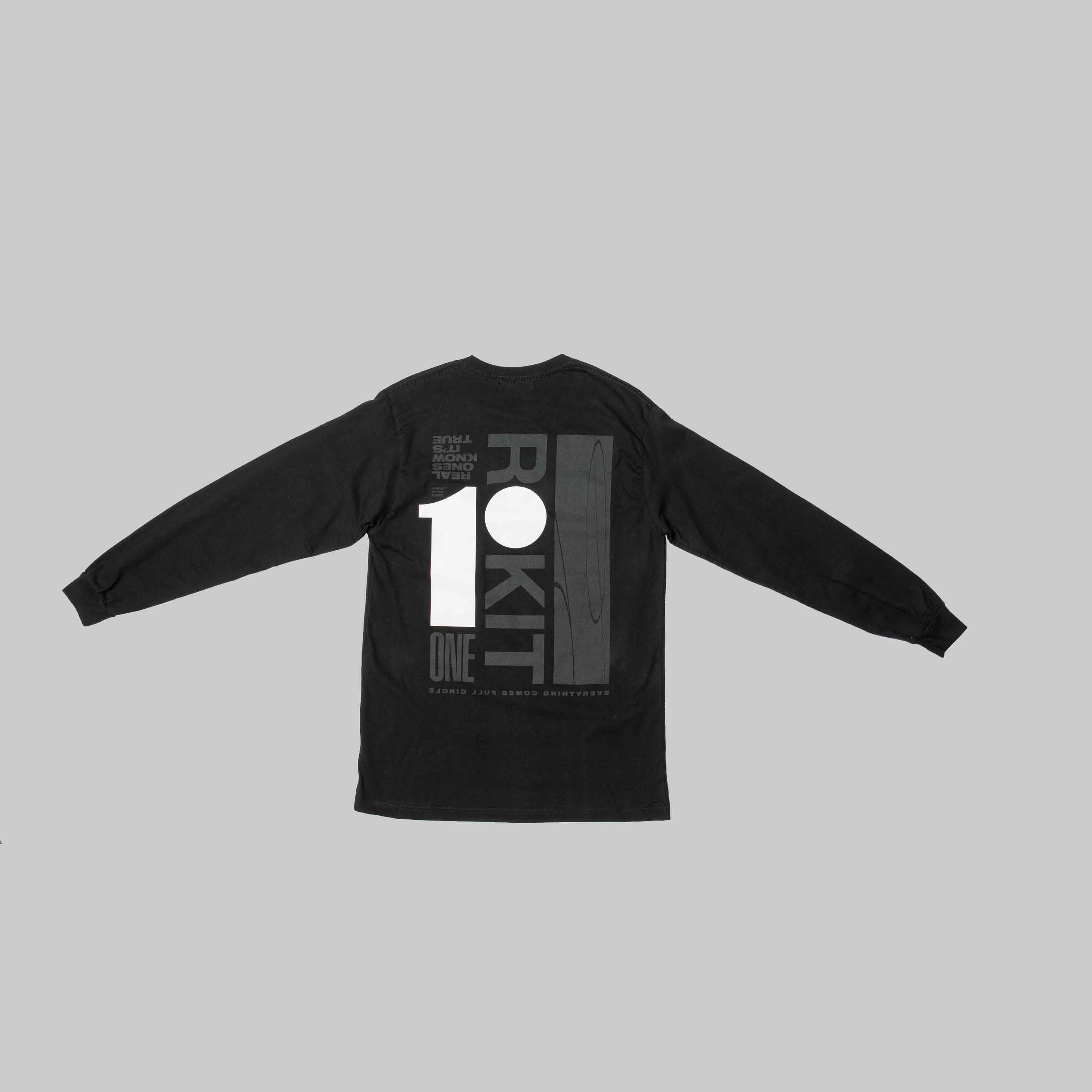 Full Circle Mens Long Sleeve T-Shirt - Black