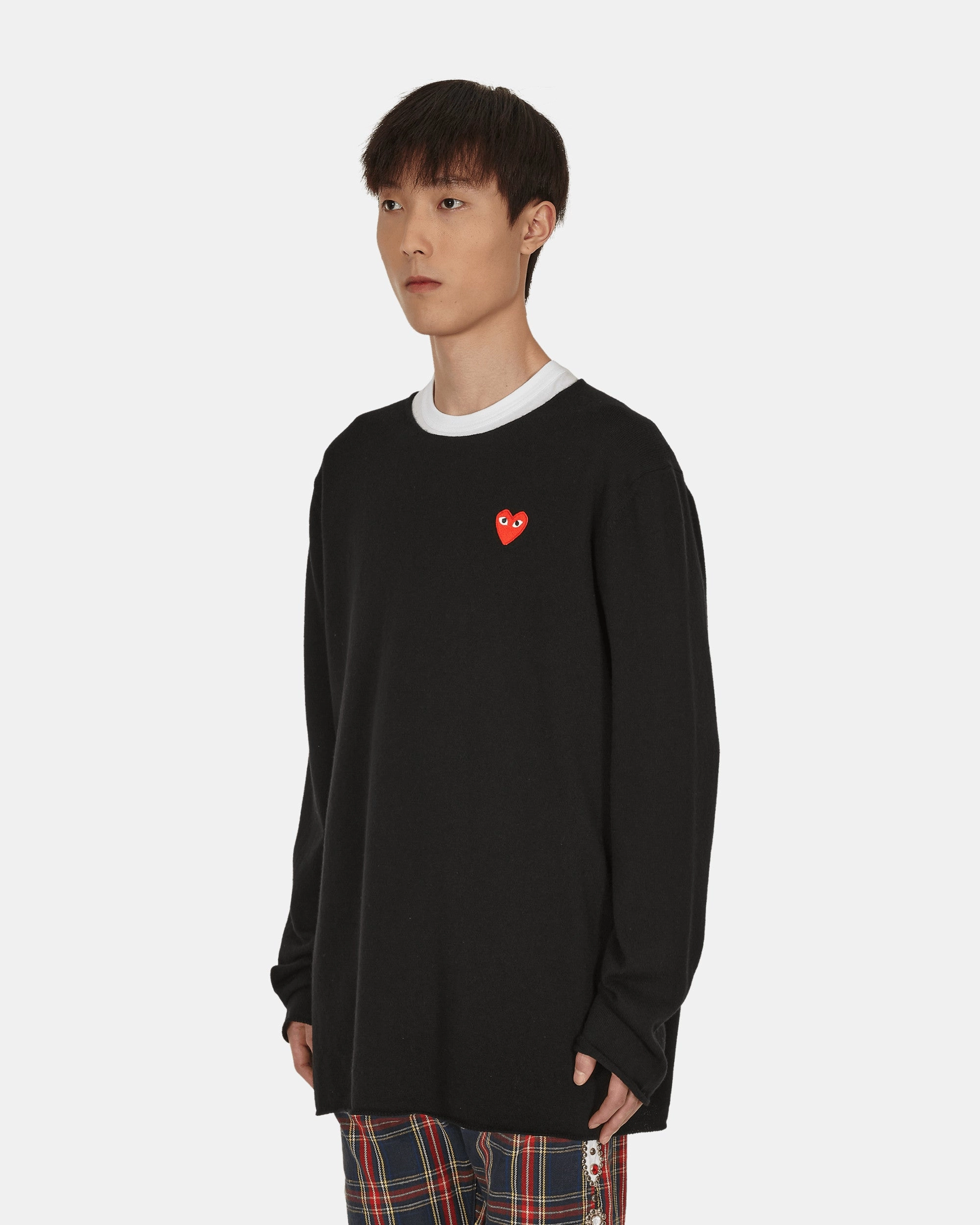 Heart Patch Sweater Black