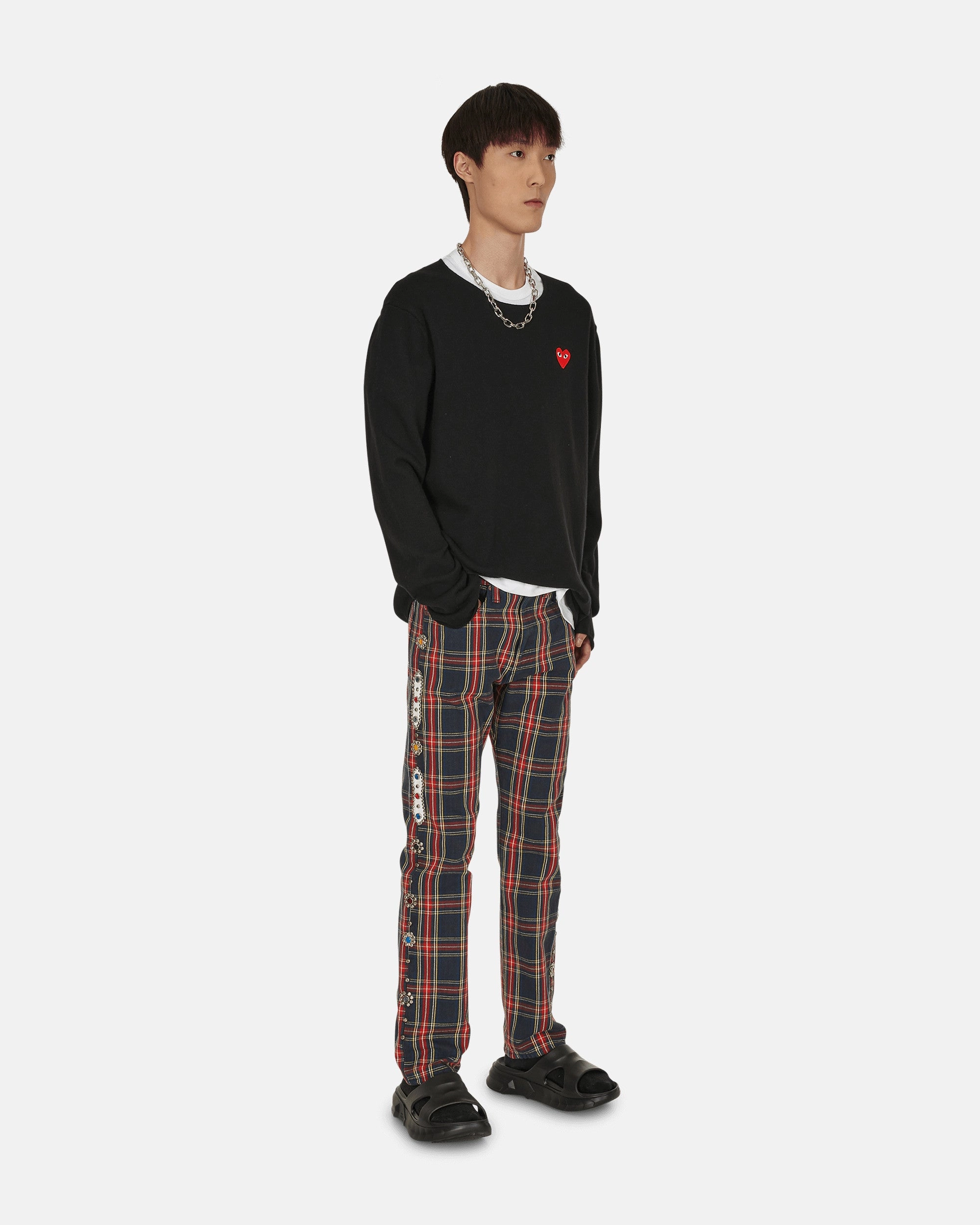 Heart Patch Sweater Black