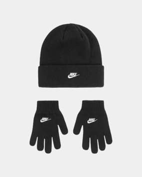 Kit Bonnet/Gants Club - Noir/Blanc