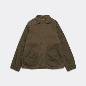 Linen Chino Cloth x Gabardine RINGOMAN Coverall - Khaki