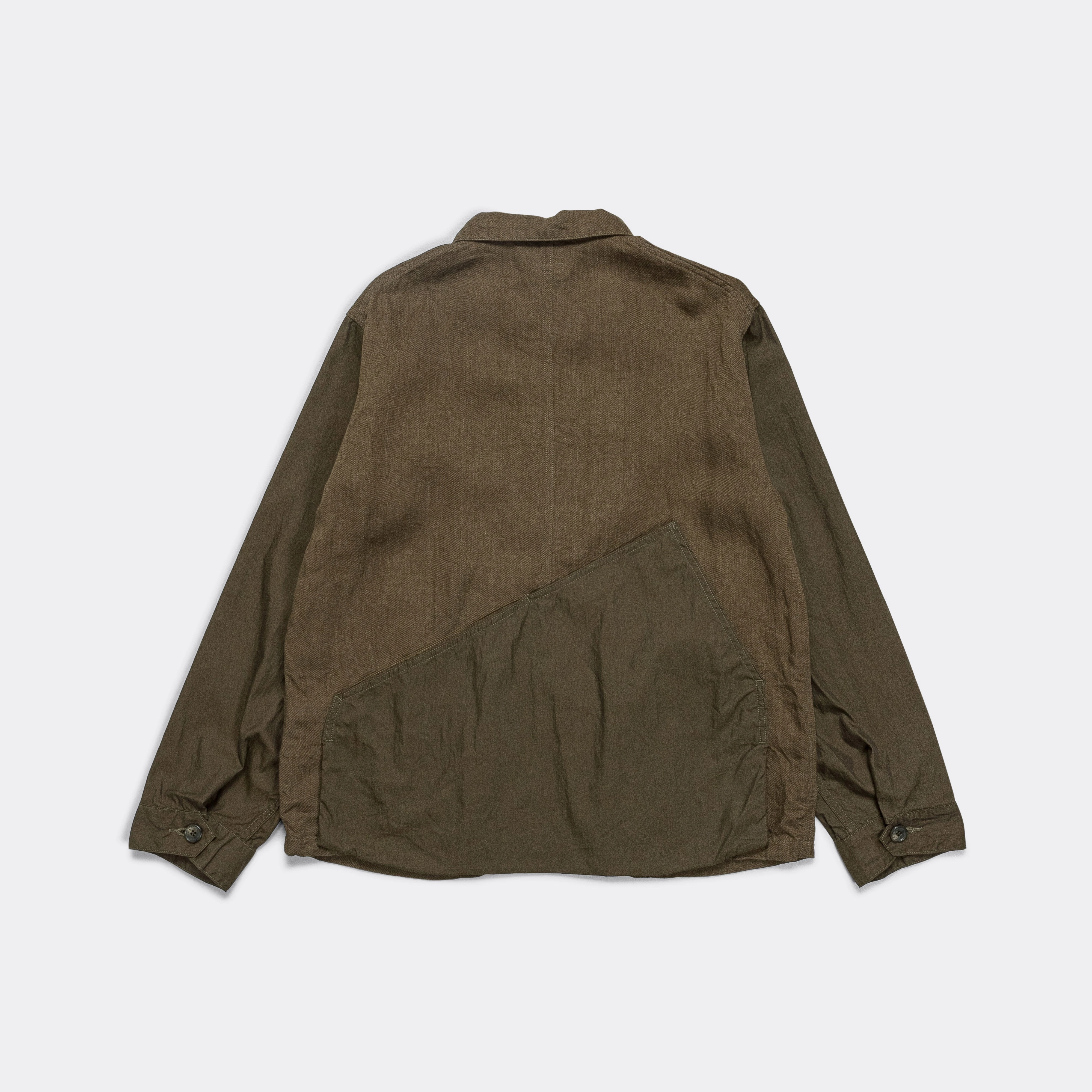 Linen Chino Cloth x Gabardine RINGOMAN Coverall - Khaki
