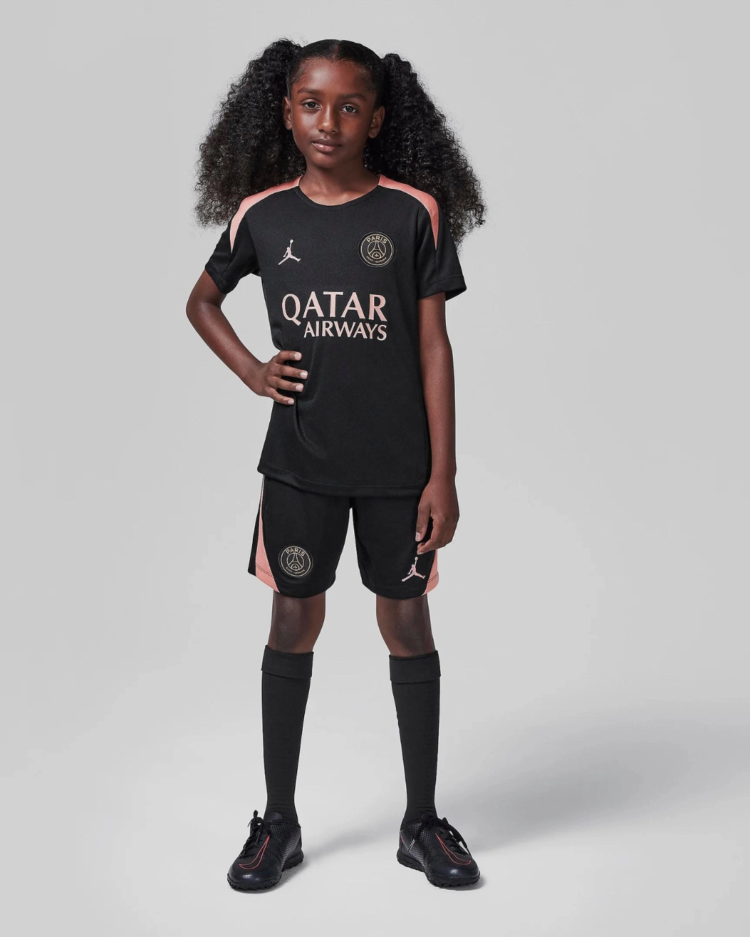 Maillot d'entrainement PSG Junior 2024/2025 - Noir/Rose