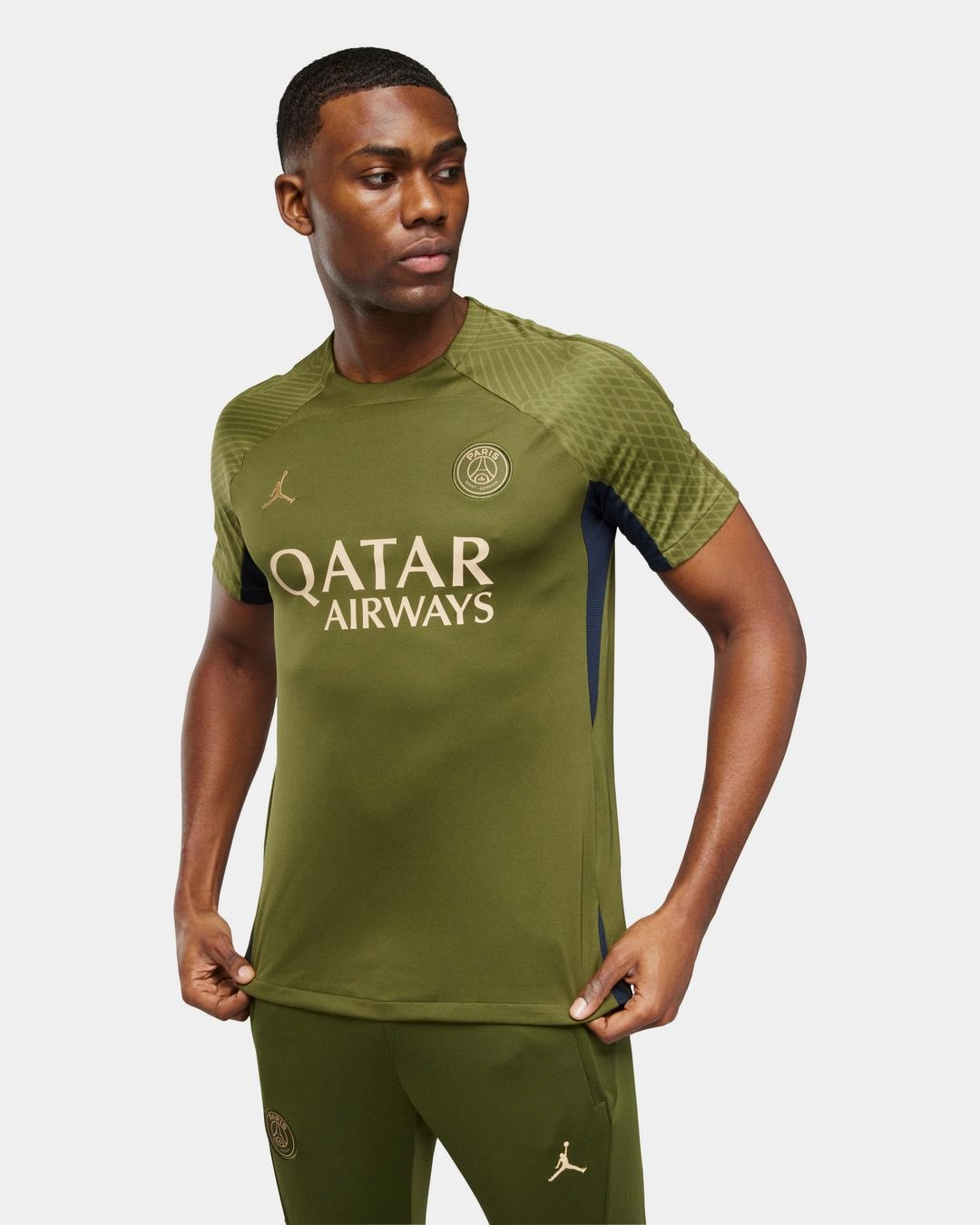 Maillot d'entrainement PSG x Jordan Fourth - Kaki