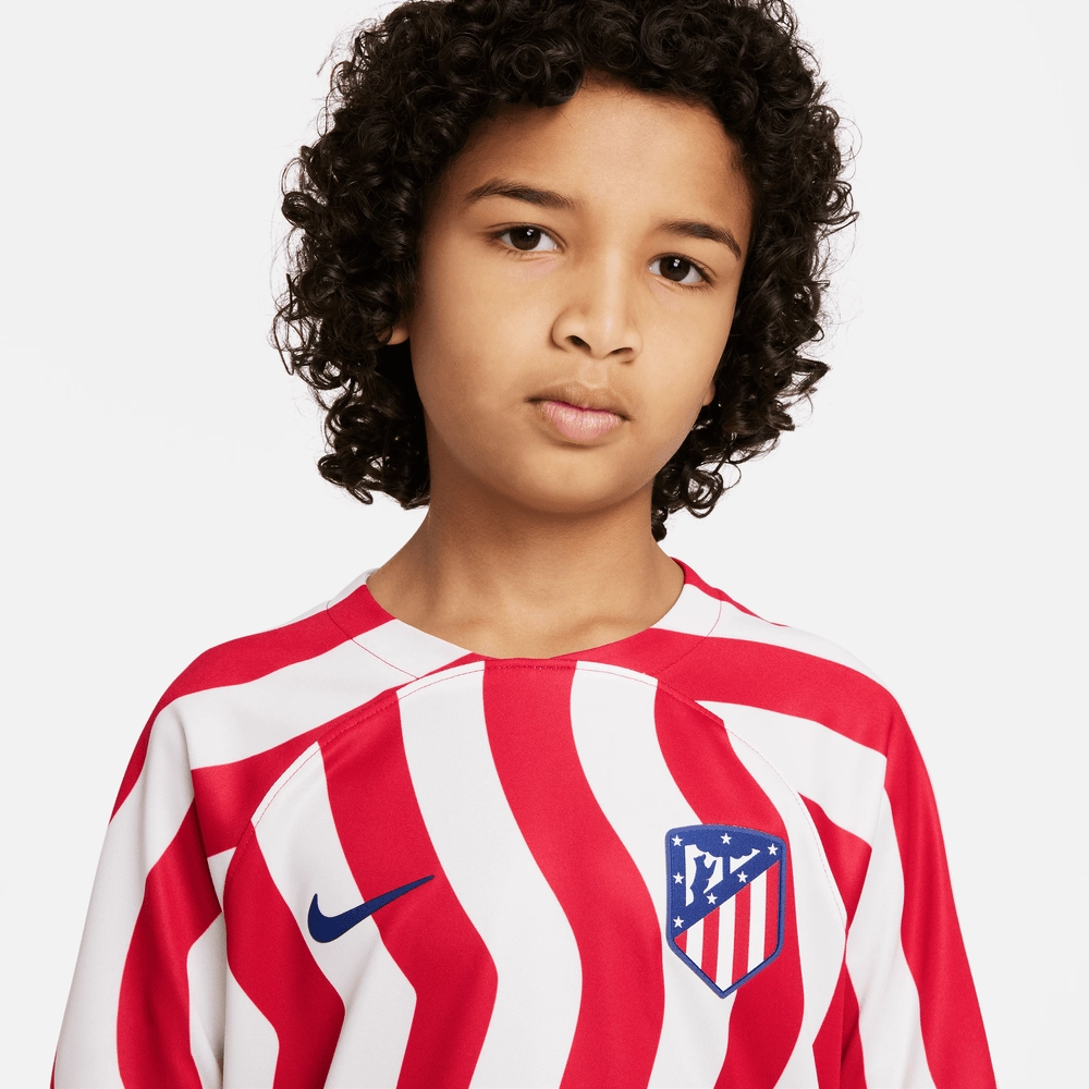 Maillot Domicile Atletico Madrid Junior 2022/2023 - Blanc/Rouge
