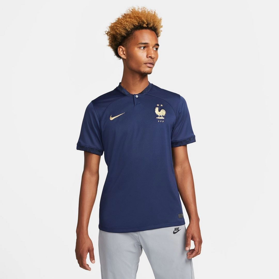 Maillot Equipe de France Domicile  2022 - Bleu/Doré