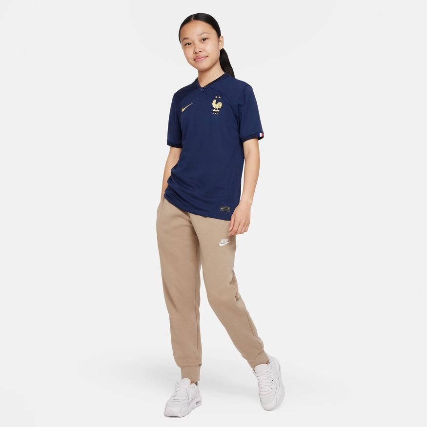 Maillot Equipe de France Domicile Junior 2022 - Bleu/Doré