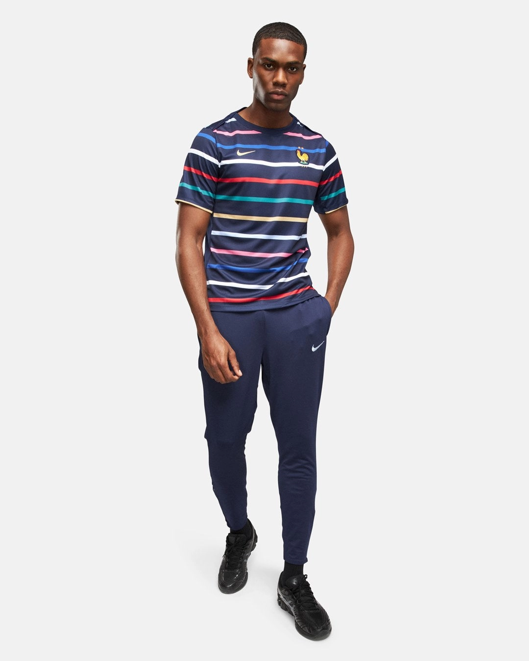 Maillot Pré-Match Equipe de France 2024 - Bleu/Rouge/Blanc