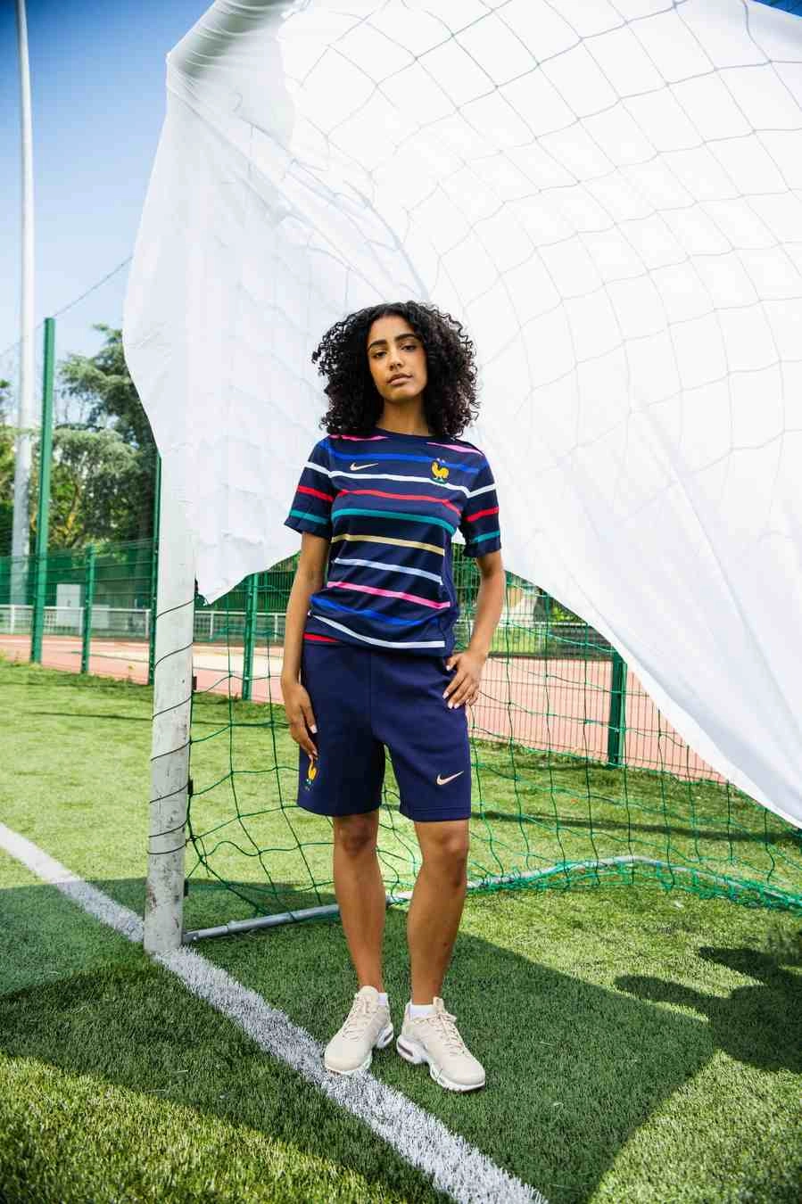 Maillot Pré-Match Equipe de France 2024 - Bleu/Rouge/Blanc