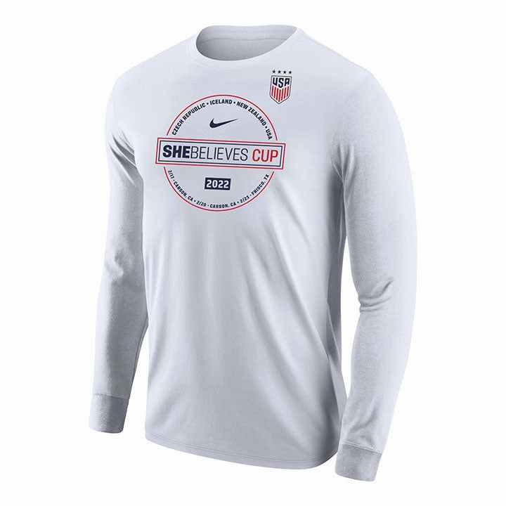 Men's Nike SBC 2022 Tour Long Sleeve White Tee