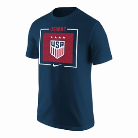 Men's Nike USWNT Box Outline Navy Tee