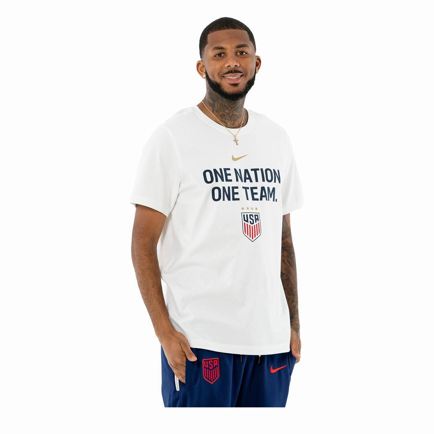 Men's Nike USWNT One Nation One Team White Tee