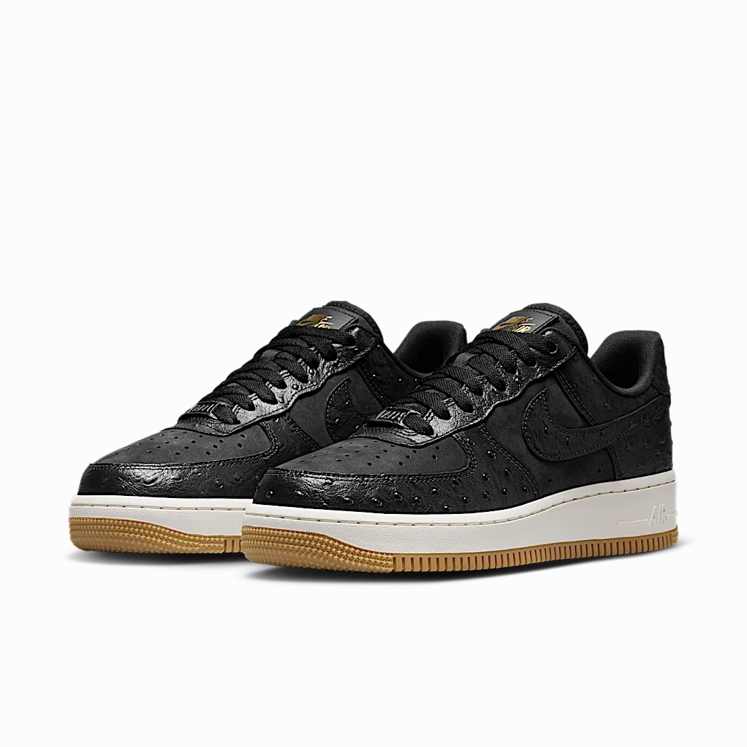 Nike Air Force 1 Low '07 Black Ostrich Gum