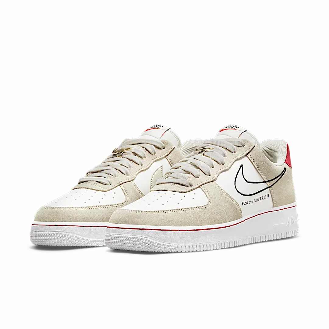 Nike Air Force 1 Low First Use Light Sail Red