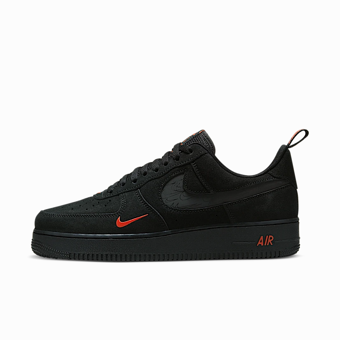 Nike Air Force 1 Low Multi-Swoosh Black Crimson