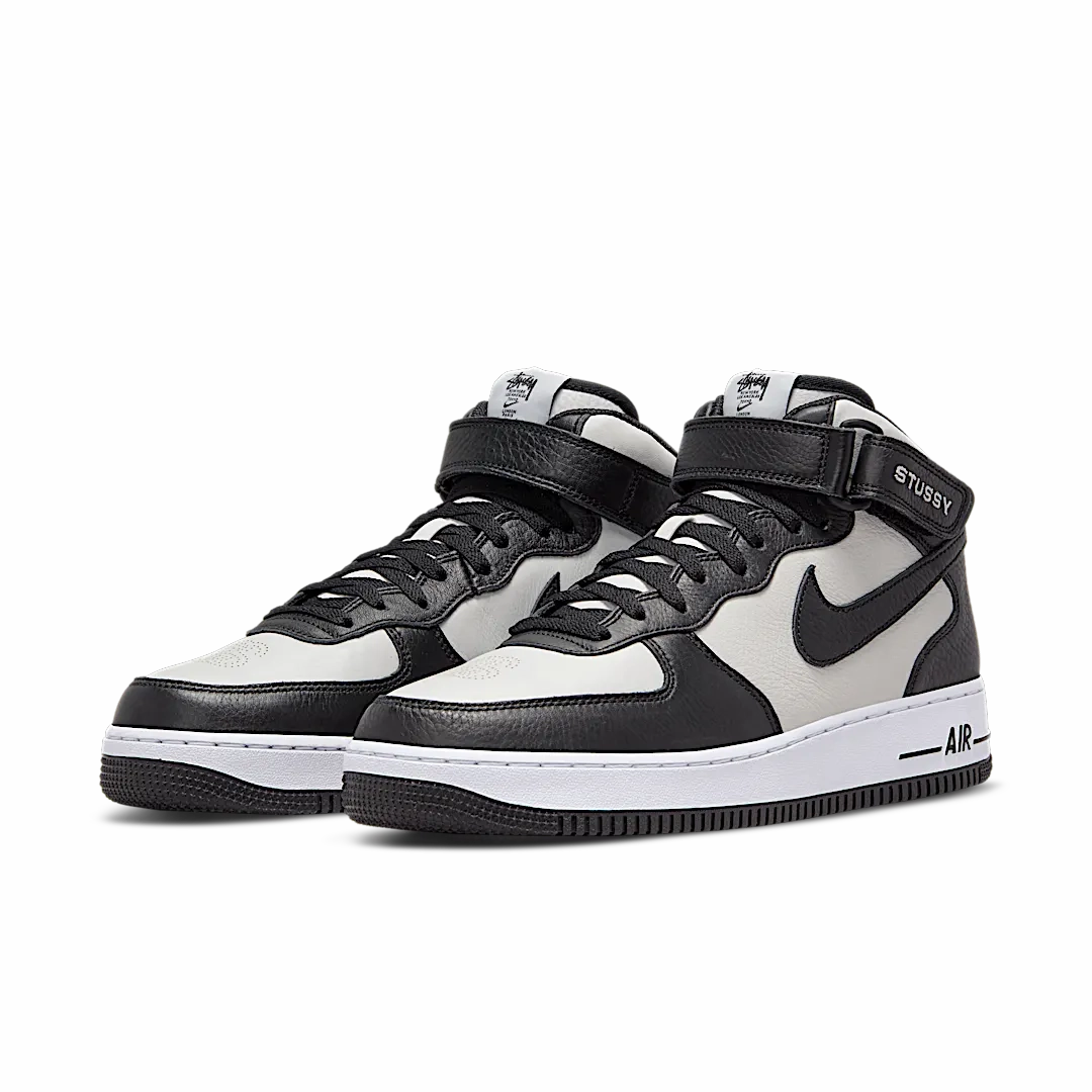Nike Air Force 1 Mid Stussy Light Bone Black