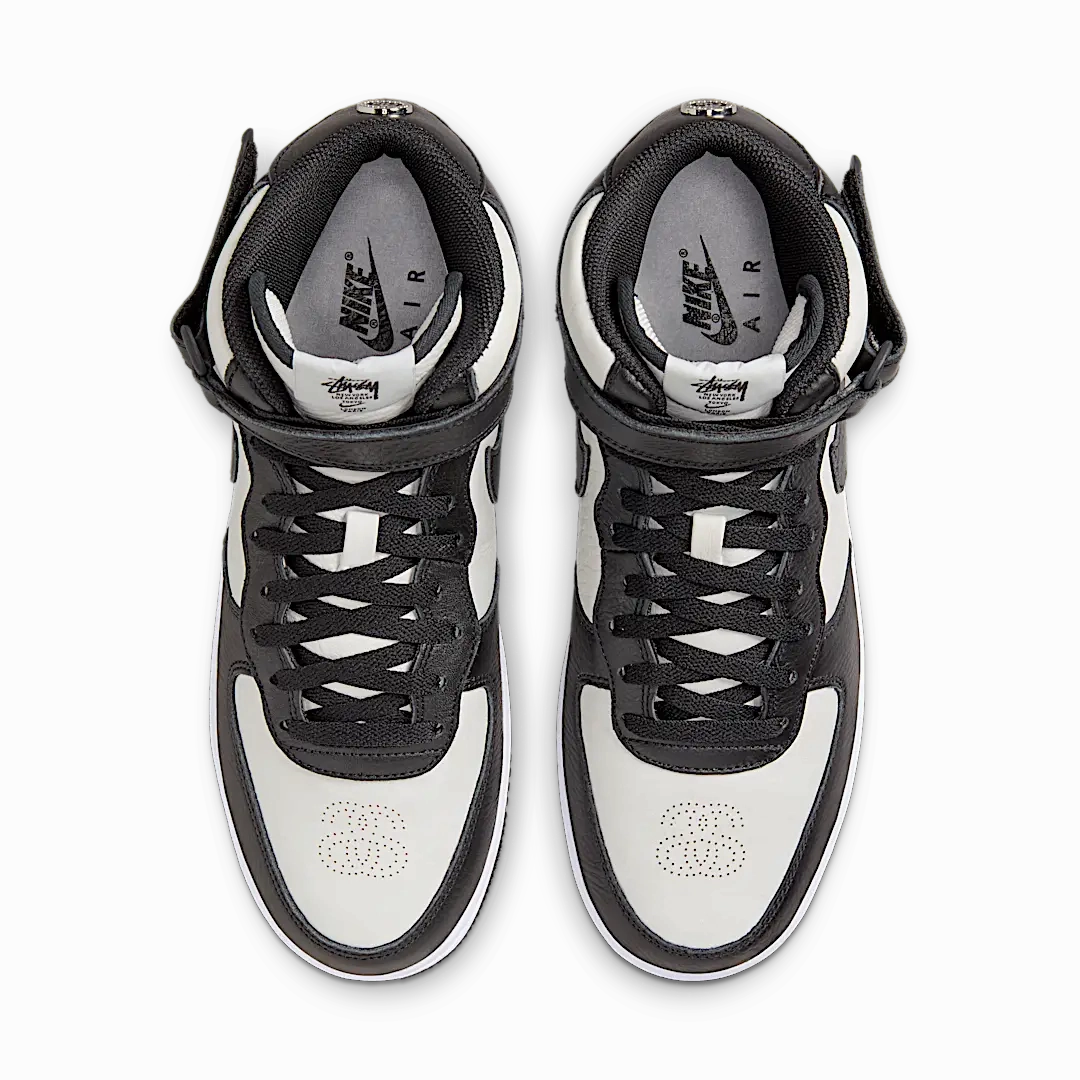 Nike Air Force 1 Mid Stussy Light Bone Black