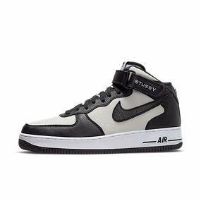 Nike Air Force 1 Mid Stussy Light Bone Black