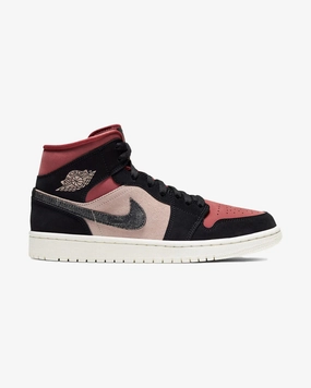 NIKE AIR JORDAN1 MID BURGUNDY CANYON RUST DUSTY PINK