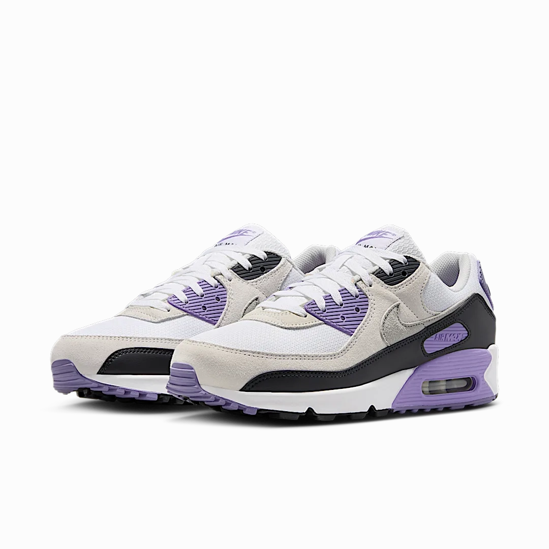 Nike Air Max 90 White Dusty Amethyst Photon Dust Light Smoke Grey
