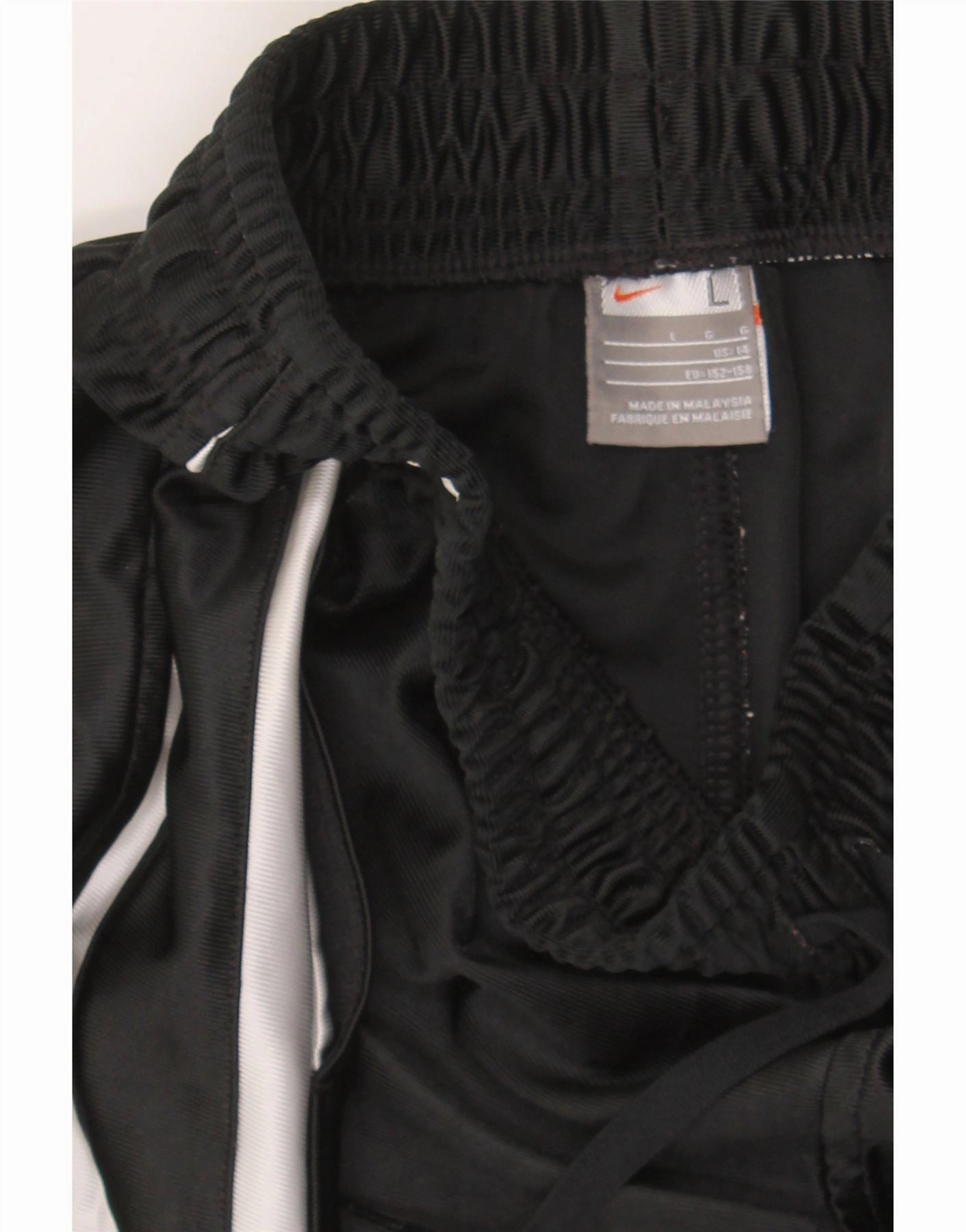 NIKE Boys Tracksuit Trousers 13-14 Years Large Black Colourblock Polyester