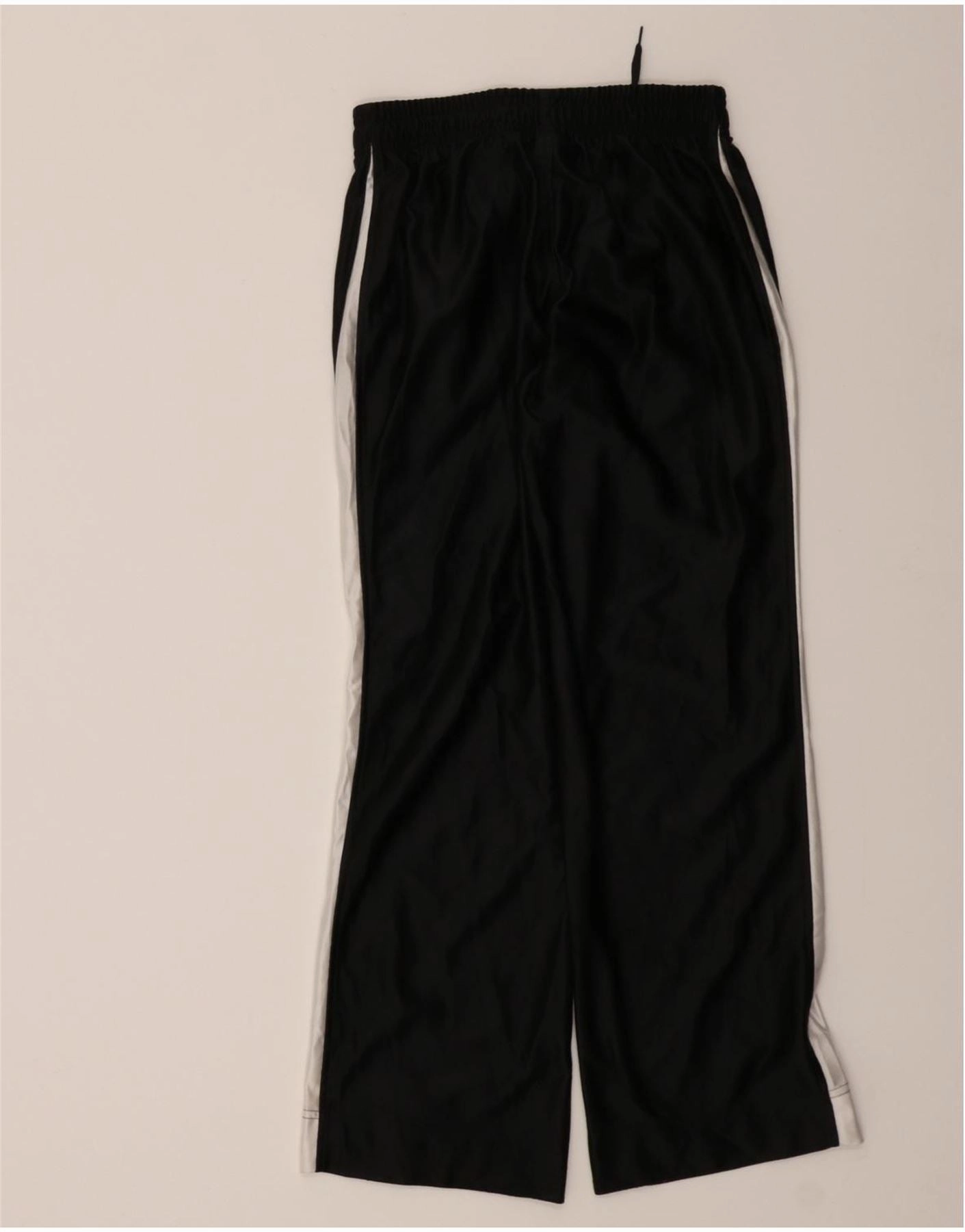 NIKE Boys Tracksuit Trousers 13-14 Years Large Black Colourblock Polyester
