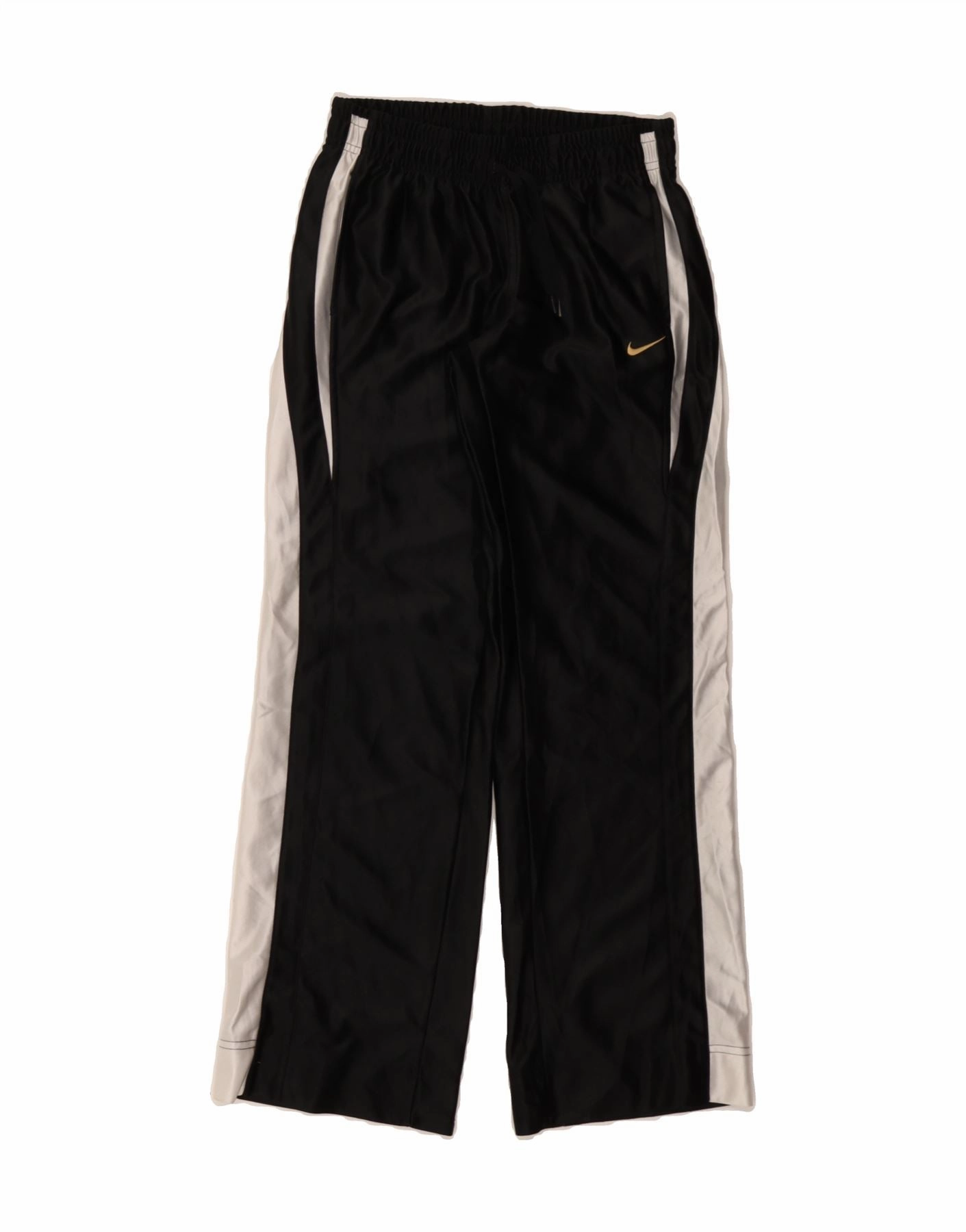 NIKE Boys Tracksuit Trousers 13-14 Years Large Black Colourblock Polyester