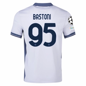 Nike Inter Milan Alessandro Bastoni Away Jersey w/ Champions League   Scudetto Patch 24/25 (Summit White/Iris Whisper)