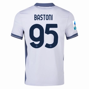 Nike Inter Milan Alessandro Bastoni Away Jersey w/ Serie A   Scudetto Patch 24/25 (Summit White/Iris Whisper)