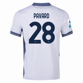 Nike Inter Milan Benjamin Pavard Away Jersey w/ Serie A   Scudetto Patch 24/25 (Summit White/Iris Whisper)