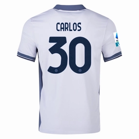 Nike Inter Milan Carlos Augusto Away Jersey w/ Serie A   Scudetto Patch 24/25 (Summit White/Iris Whisper)