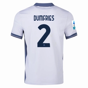 Nike Inter Milan Denzel Dumfries Away Jersey w/ Serie A   Scudetto Patch 24/25 (Summit White/Iris Whisper)